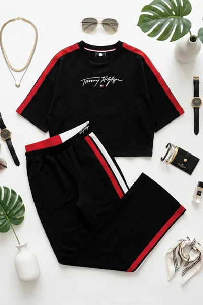 ست کراپ شلوار tommy