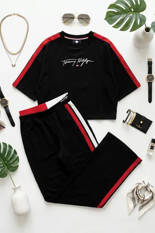 ست کراپ شلوار tommy