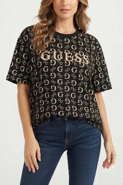 تیشرت طرح برجسته Guess