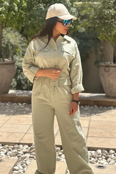شومیز شلوار لینن-کتان