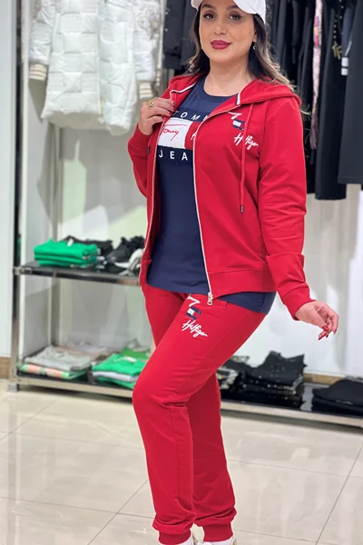 ست سوییشرت شلوار پشت طرح دار Tommy