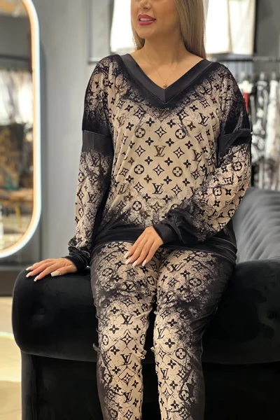 ست مخمل یقه هفت طرح لویی